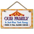 Highland Woodcrafters Full Blown Circus Hanging Sign 9.5 x 5.5 4103169